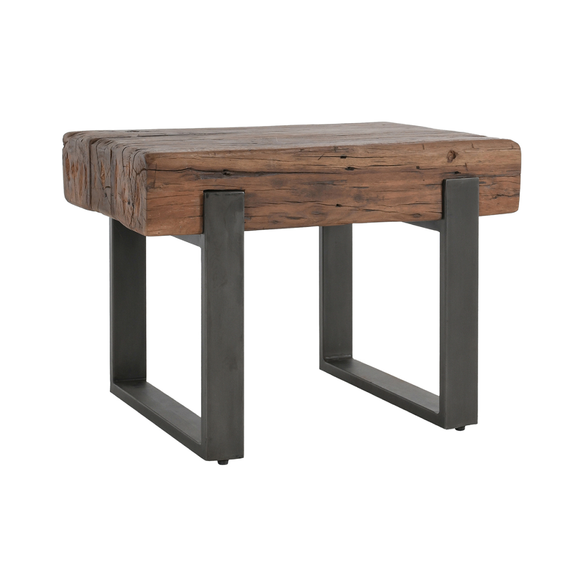 Rustic Brown Reclaimed Wood Accent & End Table Duarte End Table Collection