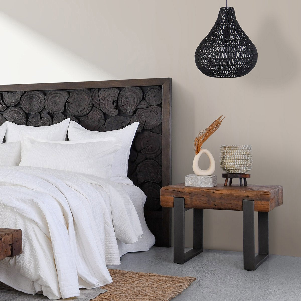 Rustic Brown Reclaimed Wood Accent & End Table Duarte End Table Collection