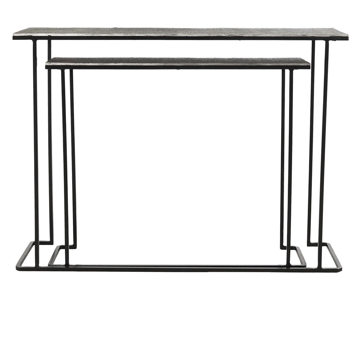 Brass Antique Aluminium Console Table Jonah Console Table Set of 2 Collection