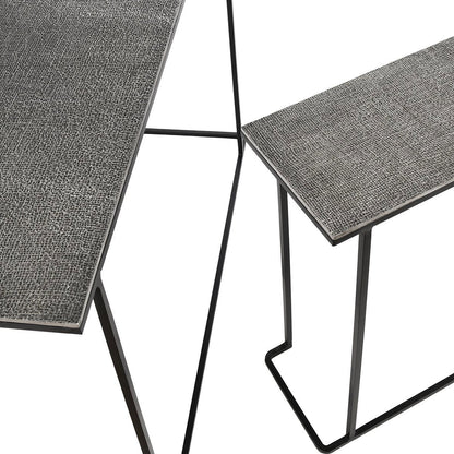 Brass Antique Aluminium Console Table Jonah Console Table Set of 2 Collection