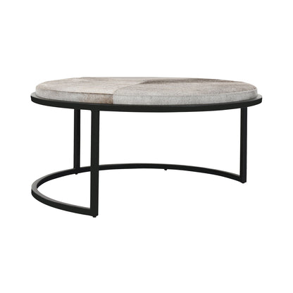 Sparrow Gray Hair on Hide Coffee Table Hayword Coffee Table Set of 2 Collection
