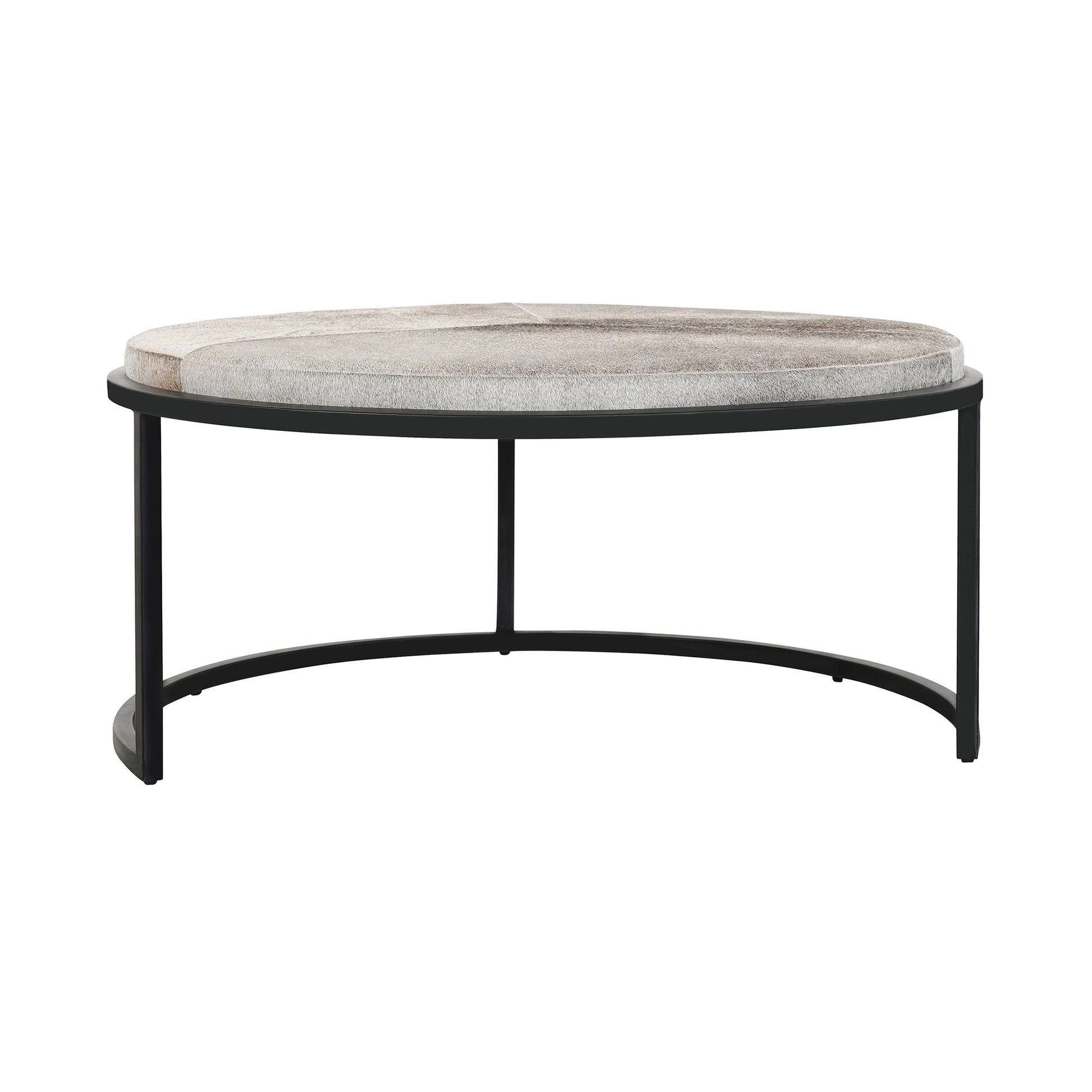 Sparrow Gray Hair on Hide Coffee Table Hayword Coffee Table Set of 2 Collection