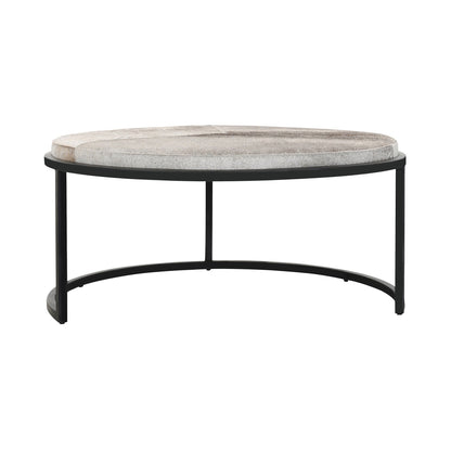 Sparrow Gray Hair on Hide Coffee Table Hayword Coffee Table Set of 2 Collection
