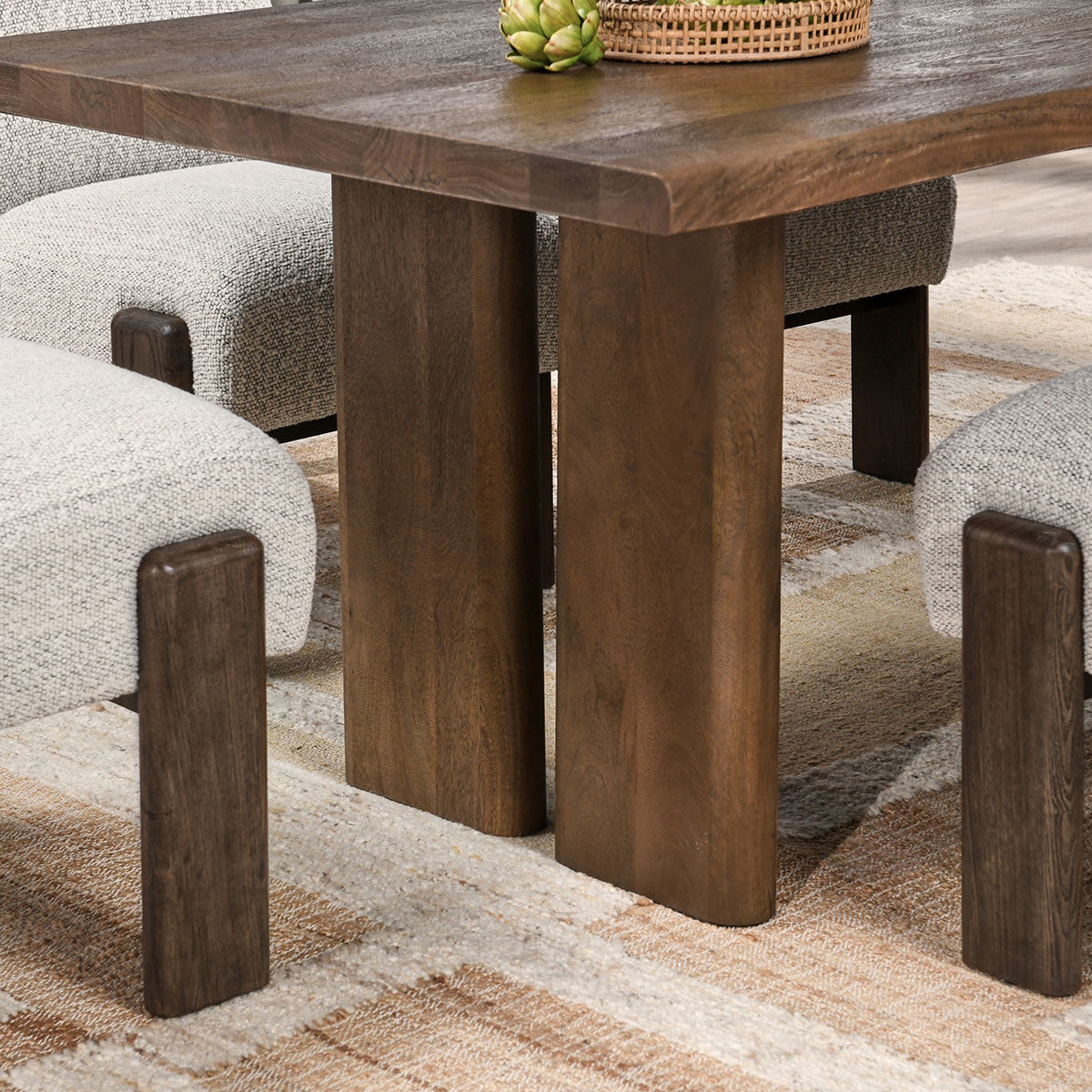 Artisan Brown Mango Wood Dining Table Holmes Dining Table Collection