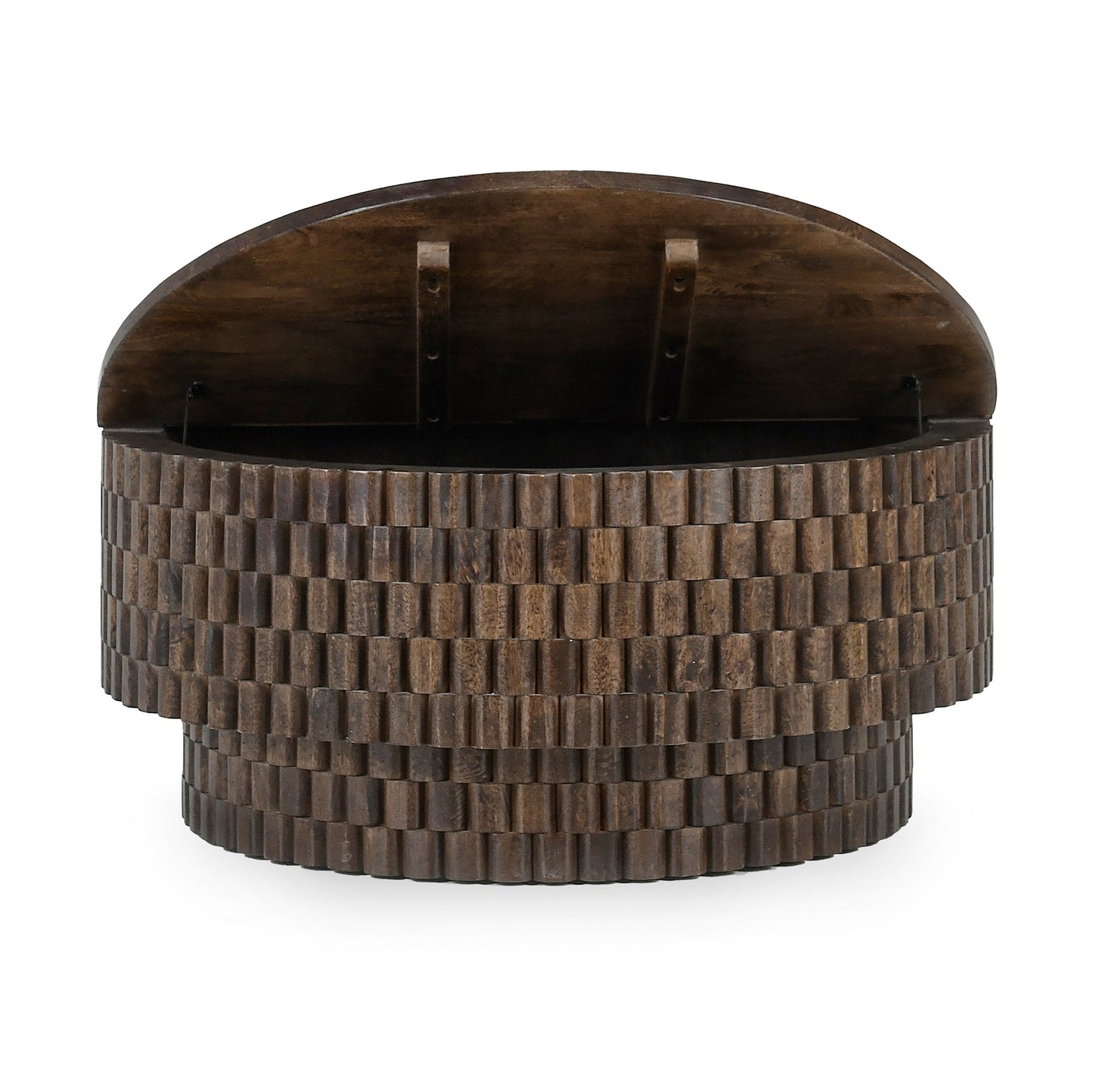 Bark Brown Mango Wood Coffee Table Norwood Coffee Table with Casters Collection