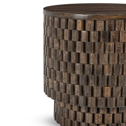 Bark Brown Mango Wood Accent & End Table Norwood End Table Collection
