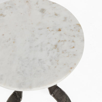 White Marble Accent & End Table Leyton Accent Table Collection
