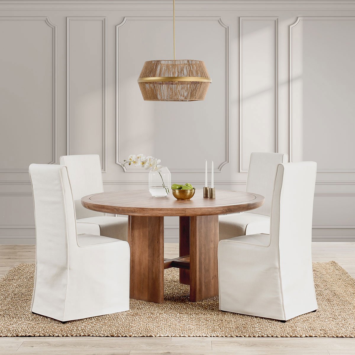 Hickory Brown Mango Wood Dining Table Selena Dining Table Collection
