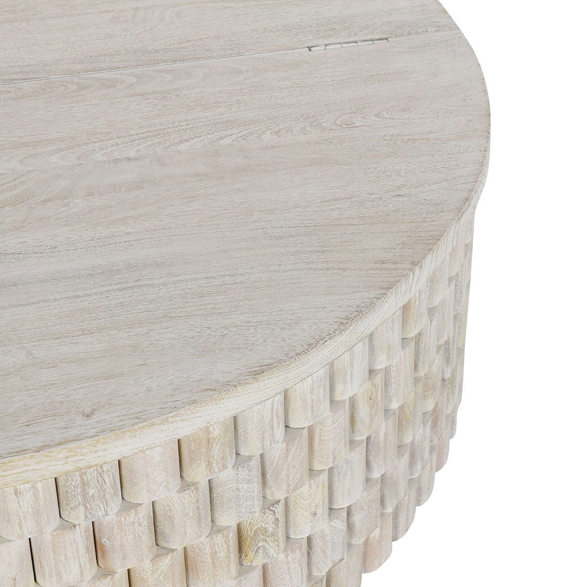 Coastal White Mango Wood Coffee Table Norwood Coffee Table with Casters Collection