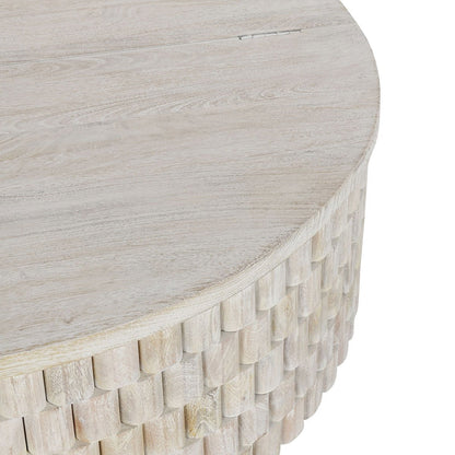 Coastal White Mango Wood Coffee Table Norwood Coffee Table with Casters Collection