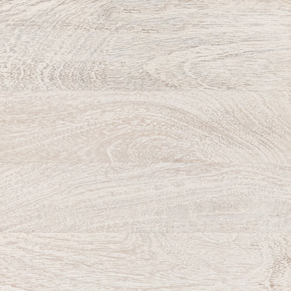 Coastal White Mango Wood Coffee Table Norwood Coffee Table with Casters Collection