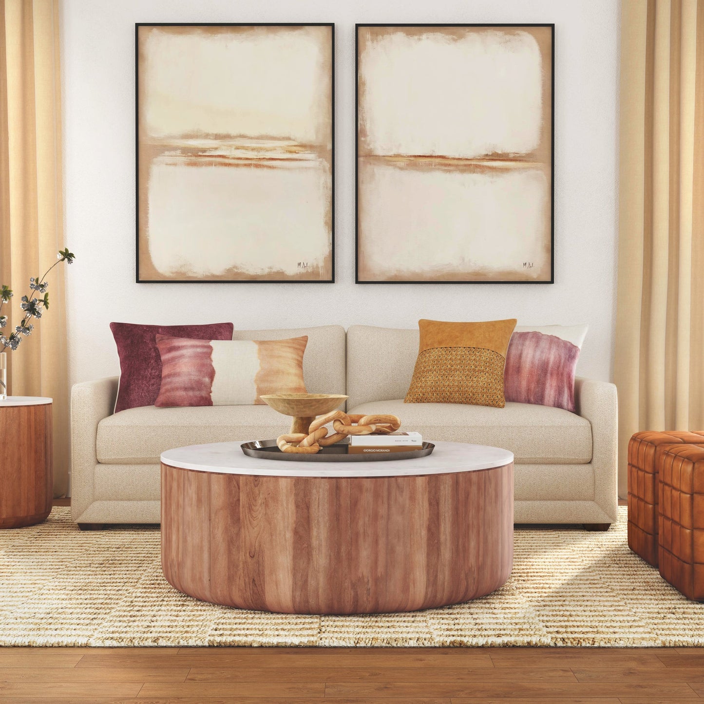 Hickory Brown Mango Wood Coffee Table Josie Coffee Table Collection