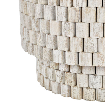 Coastal White Mango Wood Accent & End Table Norwood End Table Collection