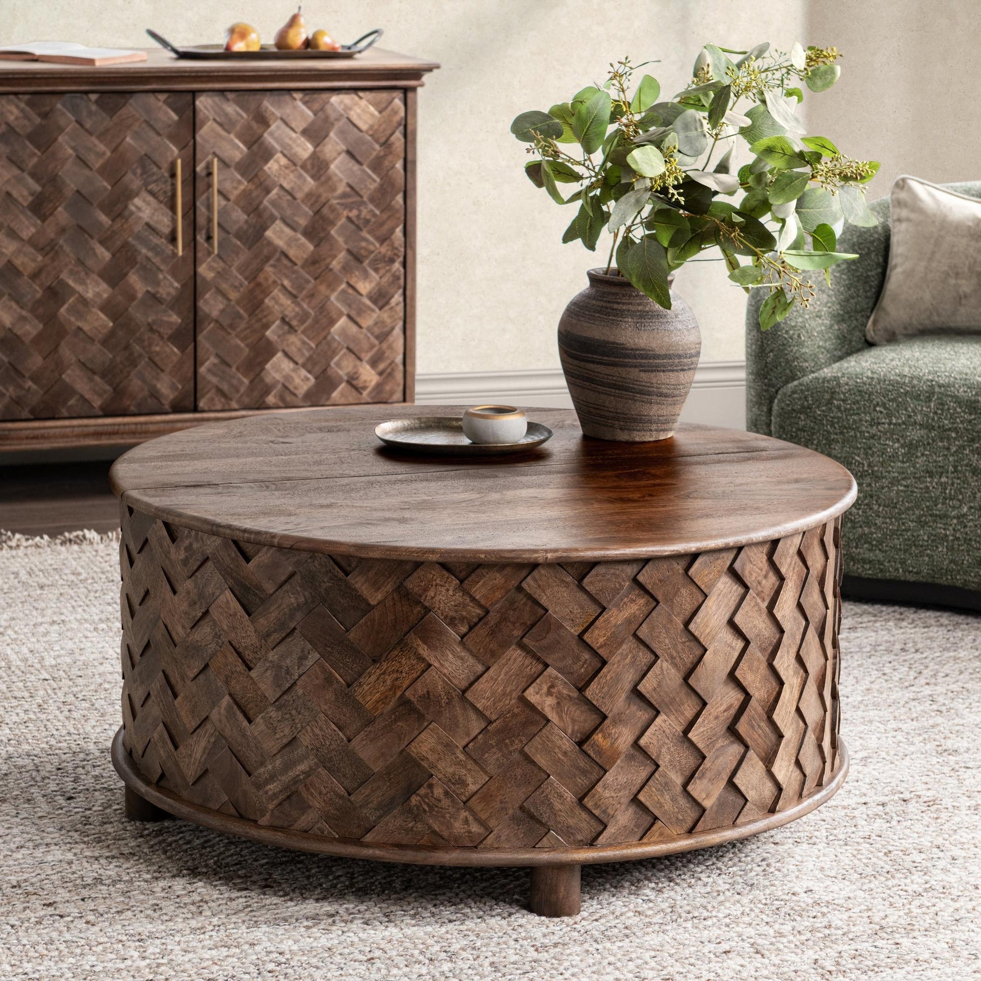 Kona Brown Mango Wood Coffee Table Shira Storage Coffee Table Collection