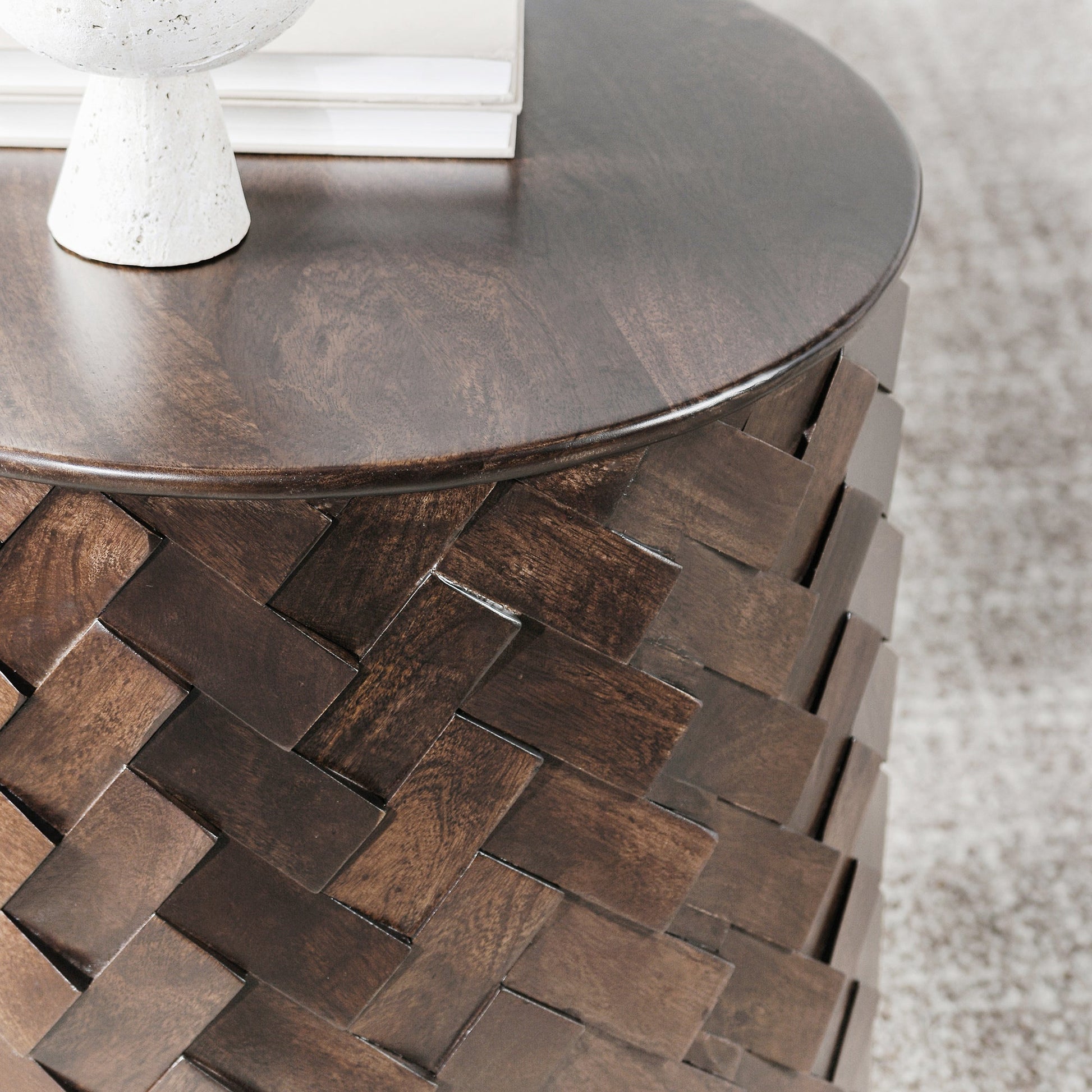 Kona Brown Mango Wood Accent & End Table Shira End Table Collection