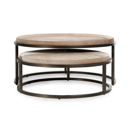 Canyon Sand Hair on Hide Coffee Table Hayword Coffee Table , Set of 2 Collection
