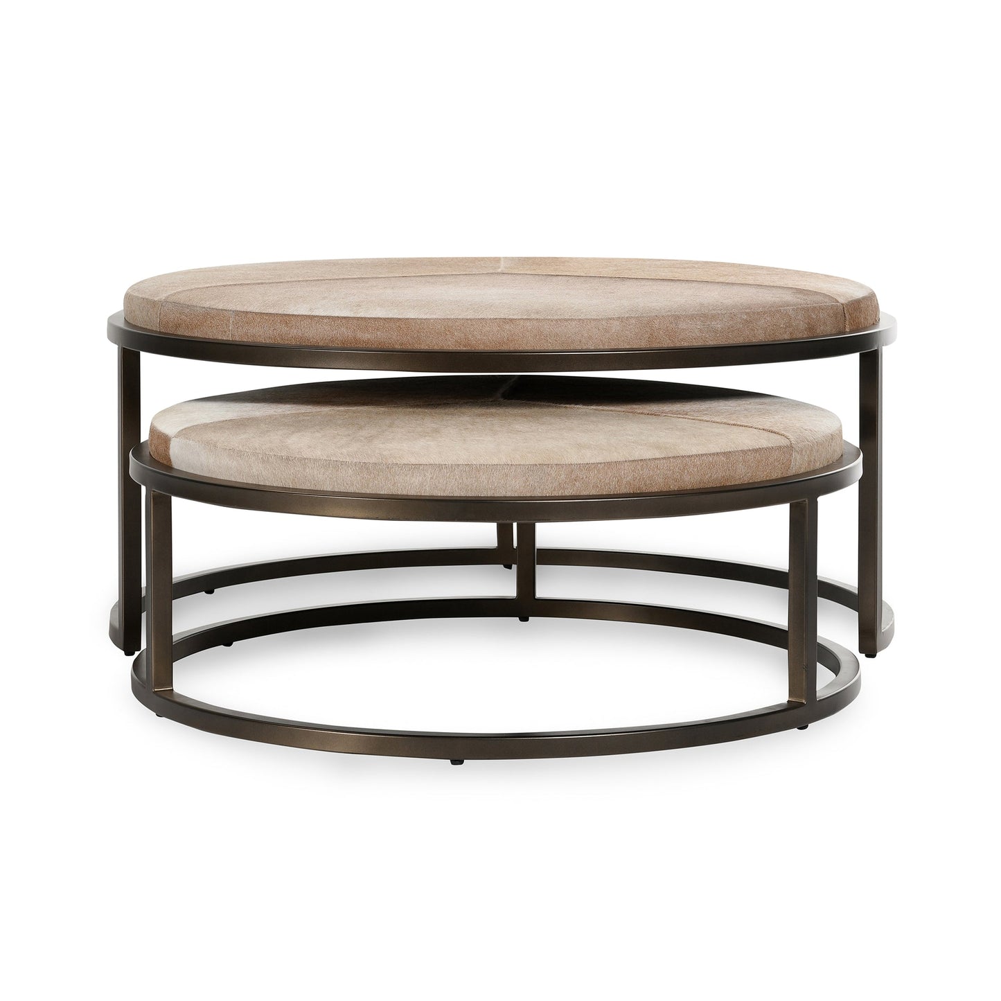 Canyon Sand Hair on Hide Coffee Table Hayword Coffee Table , Set of 2 Collection