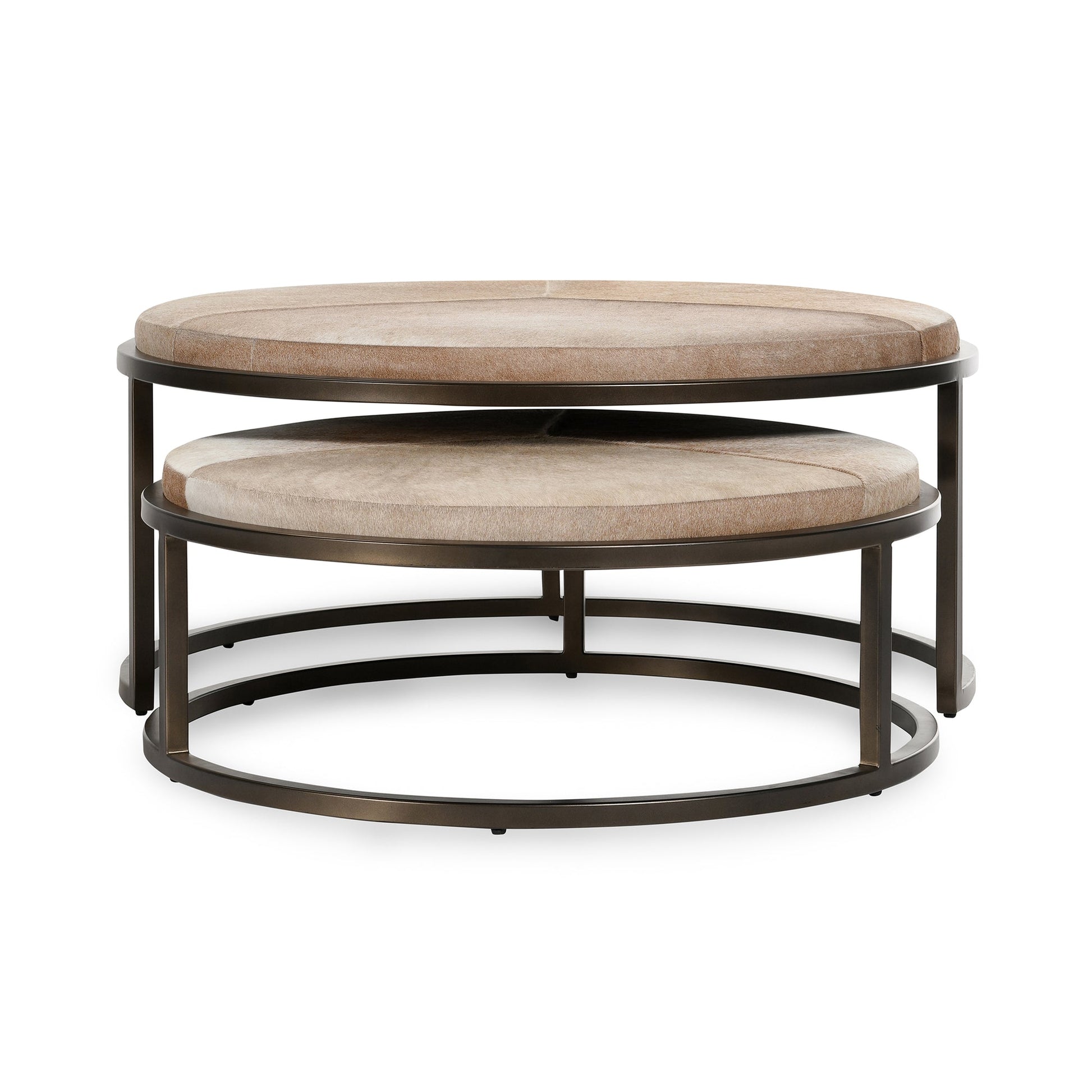 Canyon Sand Hair on Hide Coffee Table Hayword Coffee Table , Set of 2 Collection