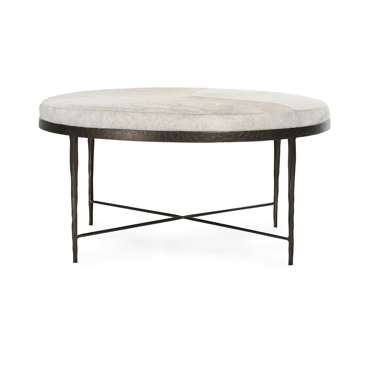 Dusty Cream Hair on Hide Coffee Table Bose Coffee Table Collection