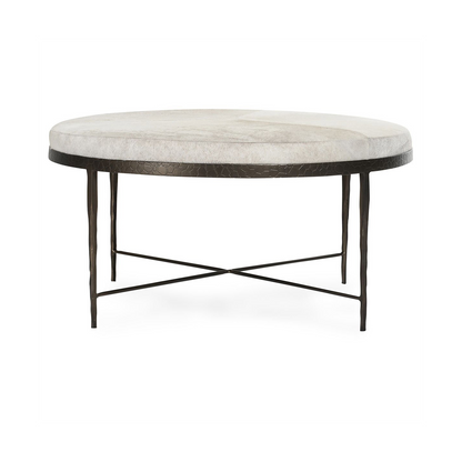 Dusty Cream Hair on Hide Coffee Table Bose Coffee Table Collection