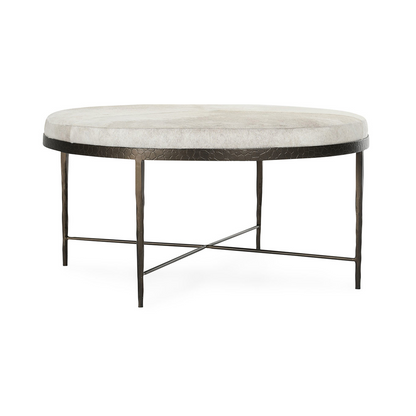 Dusty Cream Hair on Hide Coffee Table Bose Coffee Table Collection