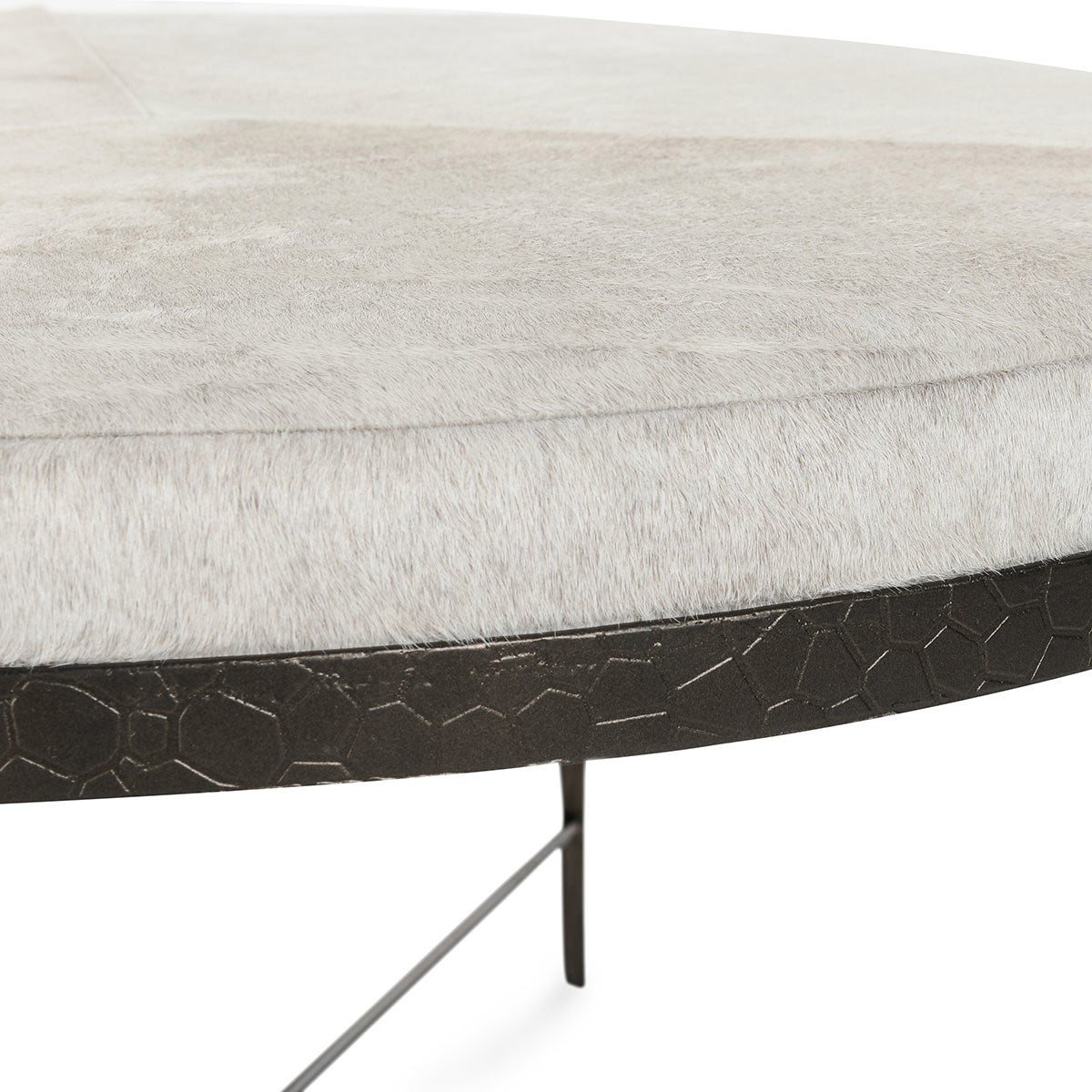 Dusty Cream Hair on Hide Coffee Table Bose Coffee Table Collection
