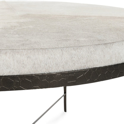 Dusty Cream Hair on Hide Coffee Table Bose Coffee Table Collection