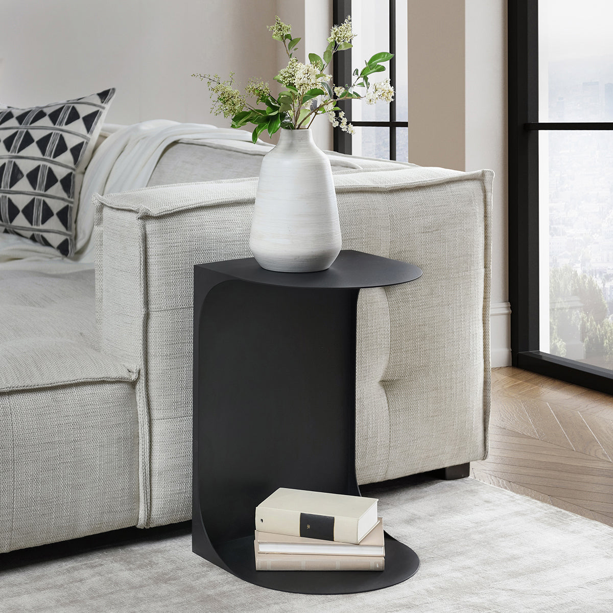 Black Metal Accent & End Table Cote Accent Table Collection