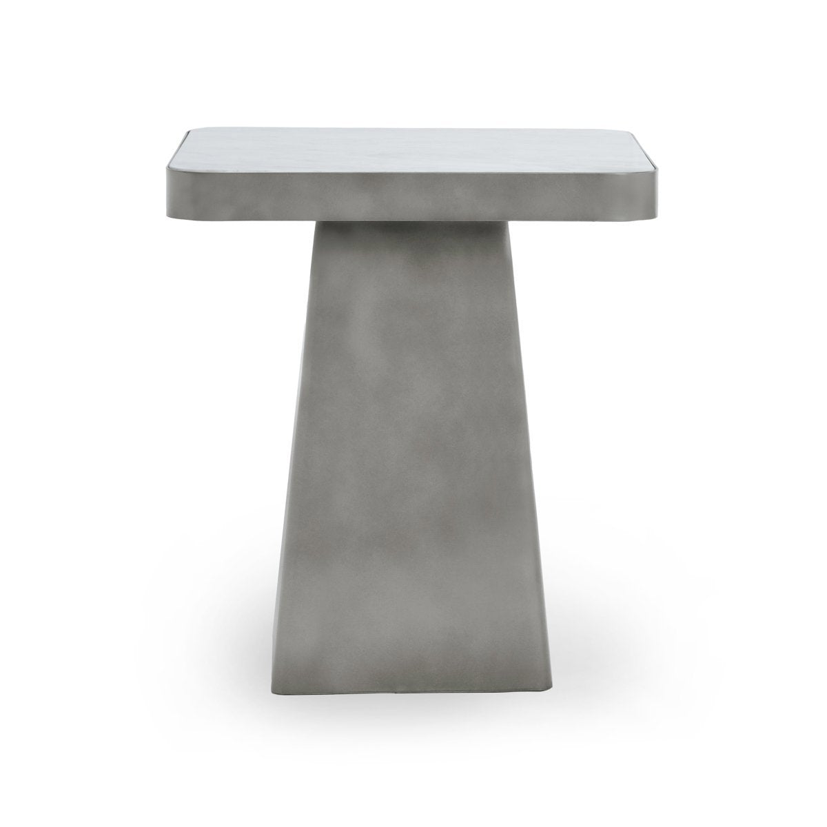 White/Slate Gray Marble Accent & End Table Far End Table Collection