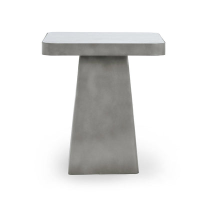White/Slate Gray Marble Accent & End Table Far End Table Collection