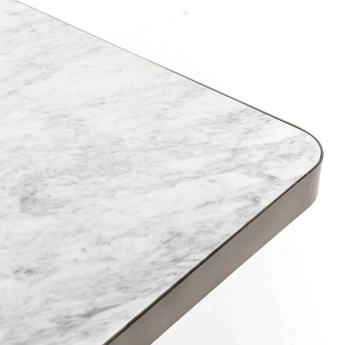 White/Slate Gray Marble Accent & End Table Far End Table Collection