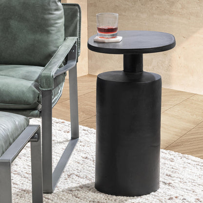 Black Cast Aluminum Accent & End Table Decklyn Accent Table Collection