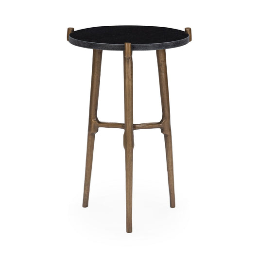 Black Marble Accent & End Table Halley Accent Table Collection