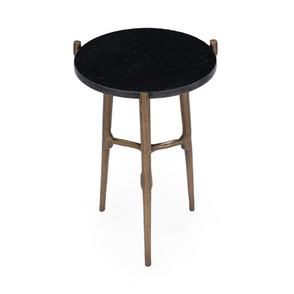 Black Marble Accent & End Table Halley Accent Table Collection