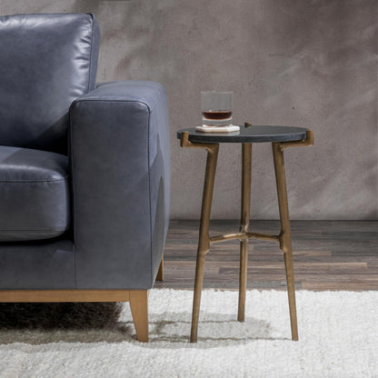 Black Marble Accent & End Table Halley Accent Table Collection