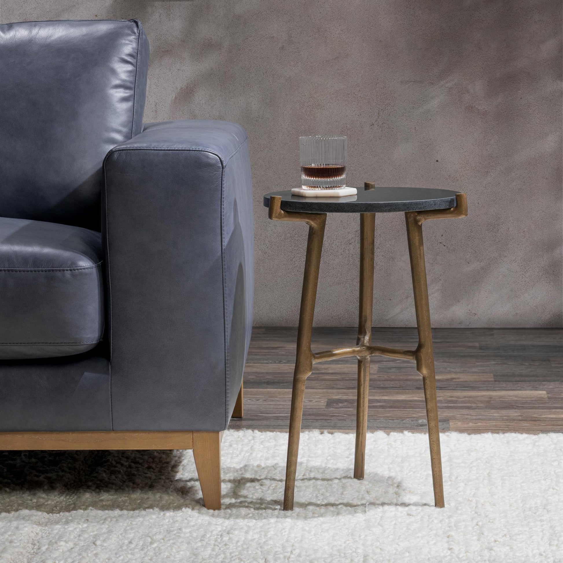 Black Marble Accent & End Table Halley Accent Table Collection