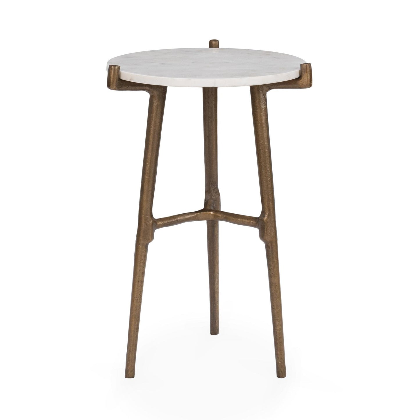 White Marble Accent & End Table Halley Accent Table Collection