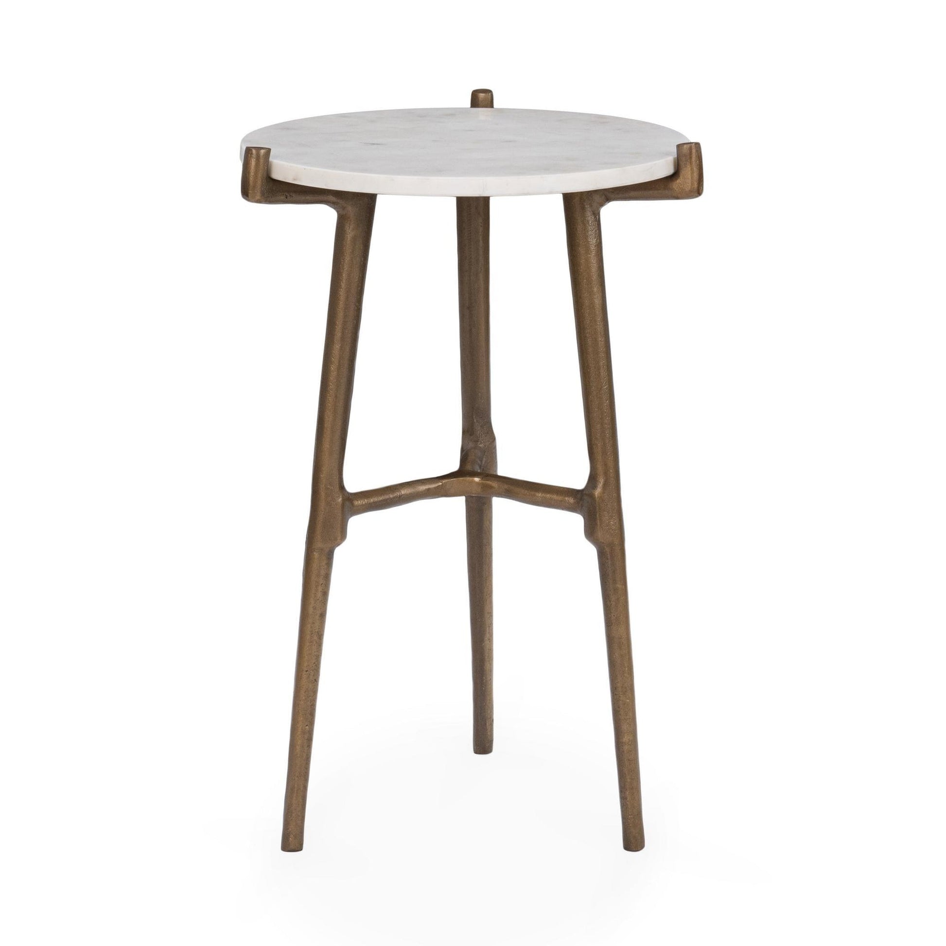 White Marble Accent & End Table Halley Accent Table Collection