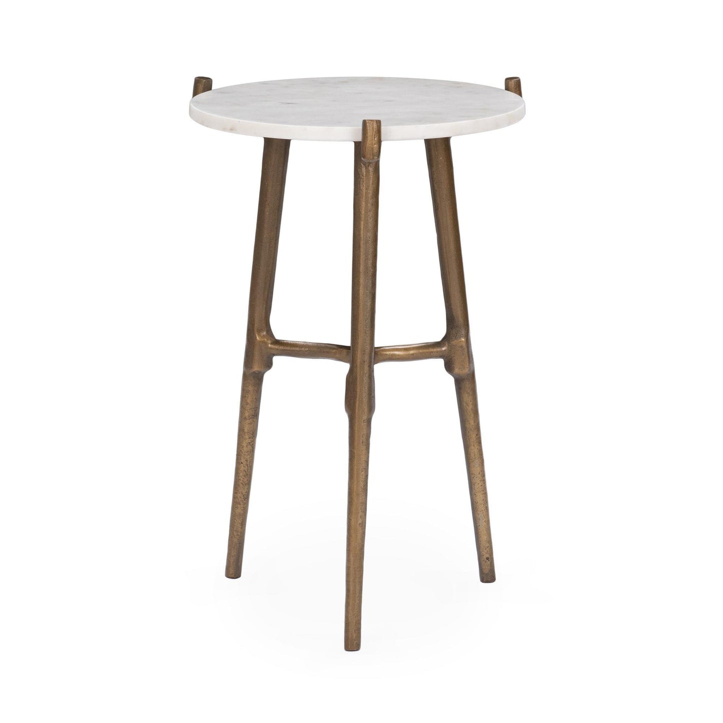 White Marble Accent & End Table Halley Accent Table Collection