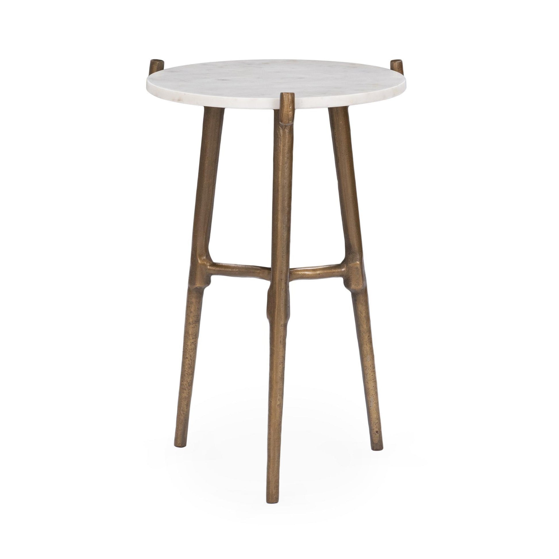 White Marble Accent & End Table Halley Accent Table Collection