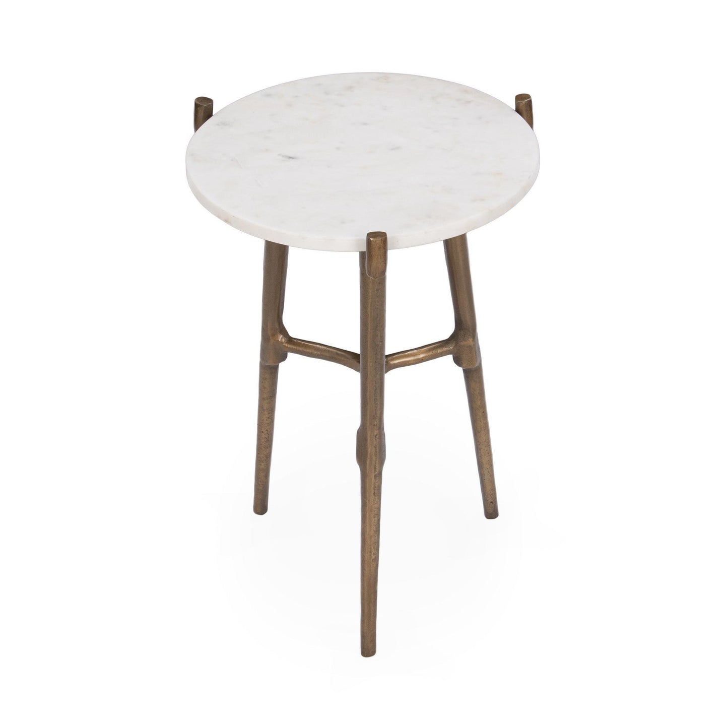 White Marble Accent & End Table Halley Accent Table Collection