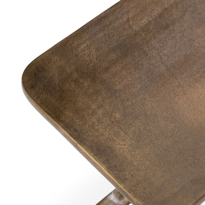 Antique Brass Cast Aluminum Accent & End Table Geanna Accent Table Collection