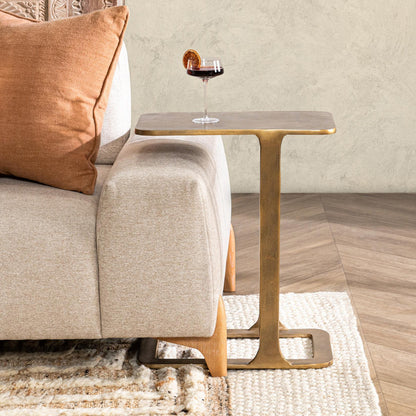 Antique Brass Cast Aluminum Accent & End Table Geanna Accent Table Collection