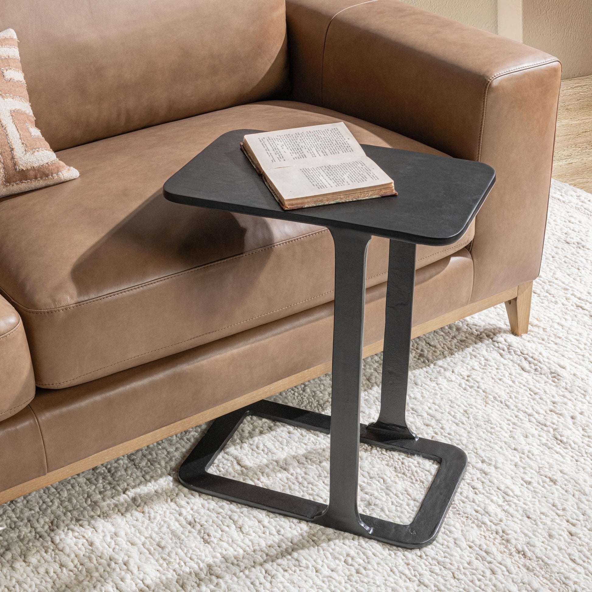 Black Cast Aluminum Accent & End Table Geanna Accent Table Collection
