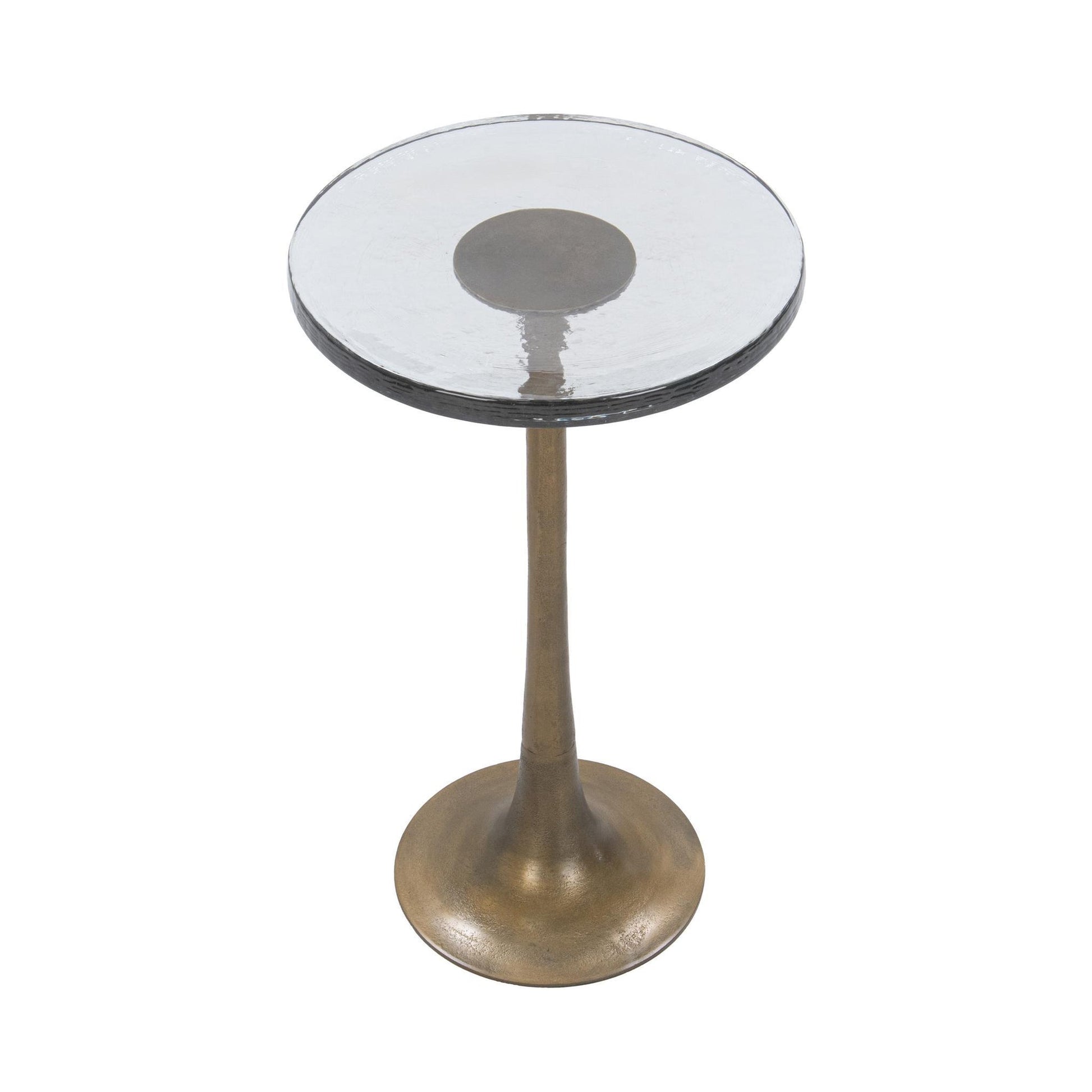 Brass Cast Glass Accent & End Table Fabiana Accent Table Collection