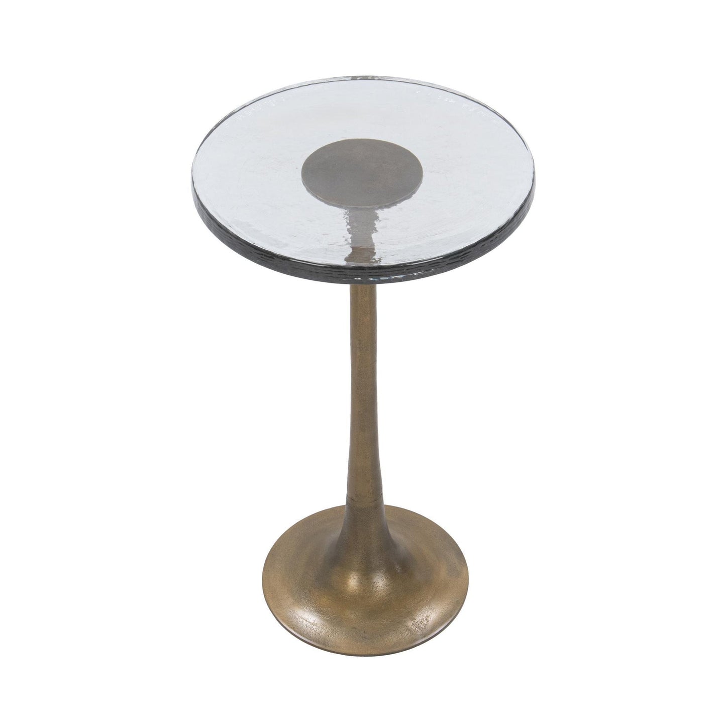 Brass Cast Glass Accent & End Table Fabiana Accent Table Collection