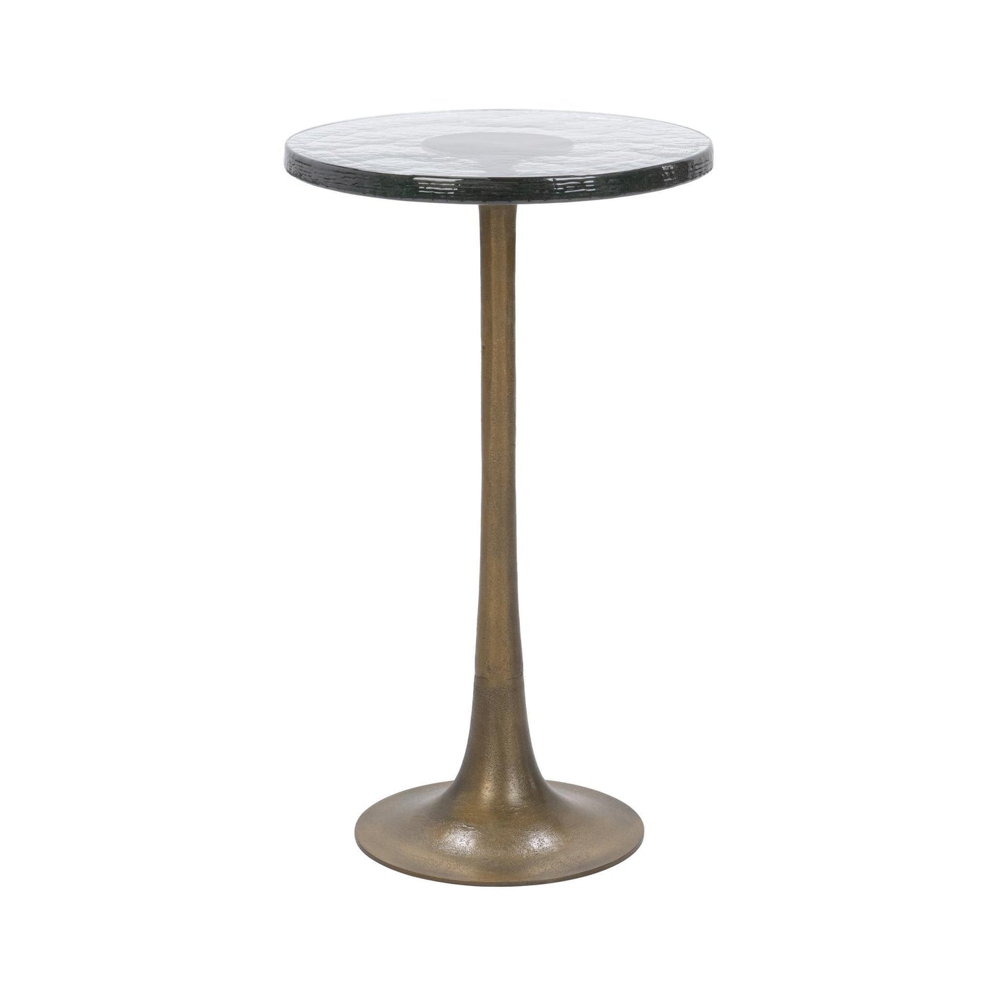 Brass Cast Glass Accent & End Table Fabiana Accent Table Collection