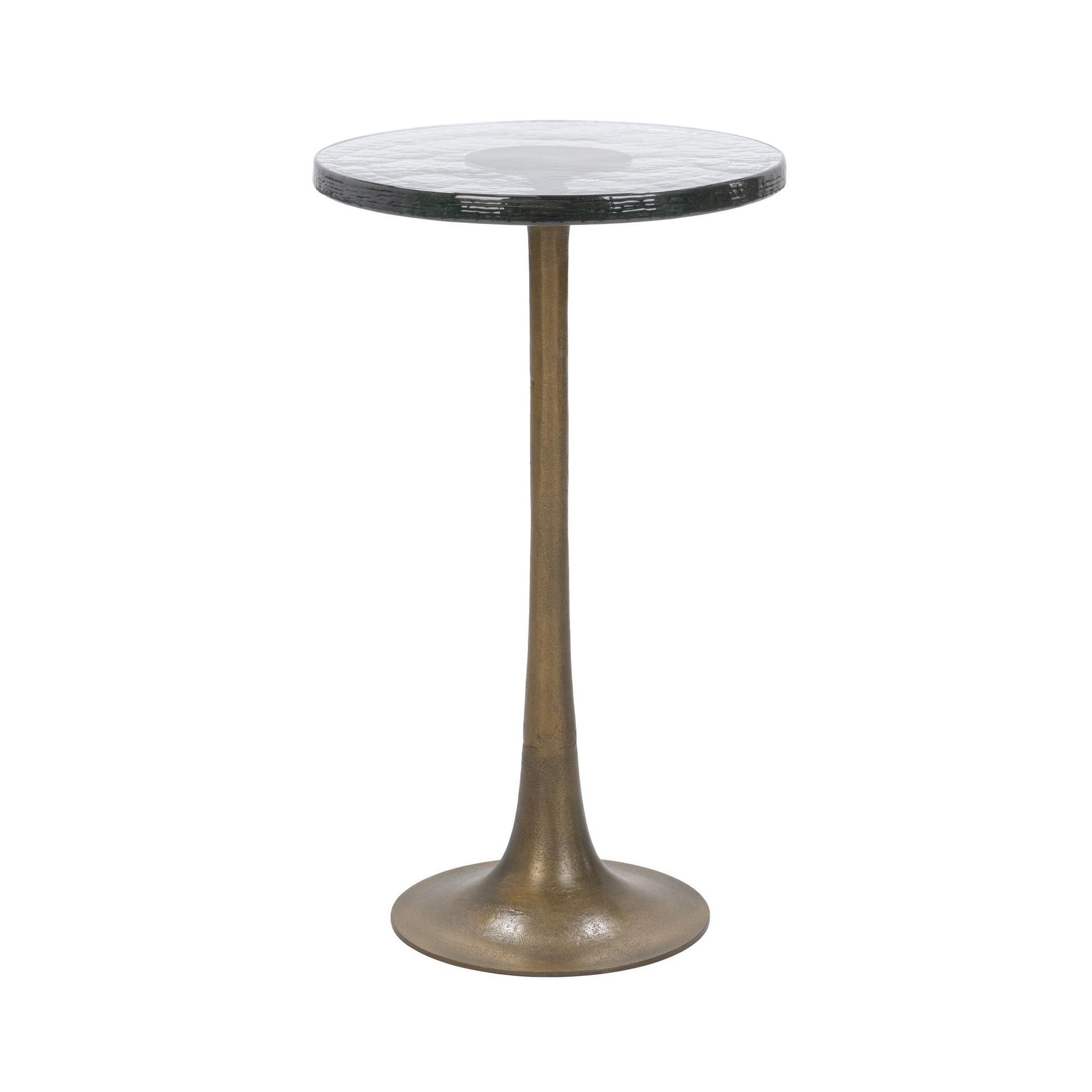 Brass Cast Glass Accent & End Table Fabiana Accent Table Collection