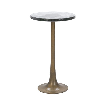 Brass Cast Glass Accent & End Table Fabiana Accent Table Collection