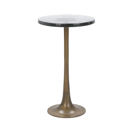 Brass Cast Glass Accent & End Table Fabiana Accent Table Collection
